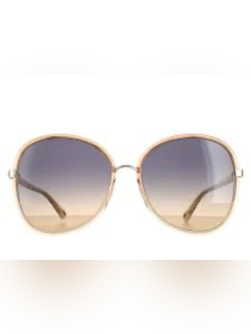 Chloe Franky Butterfly Sunglasses Women's Gradient Brown Oversized Sunglasses